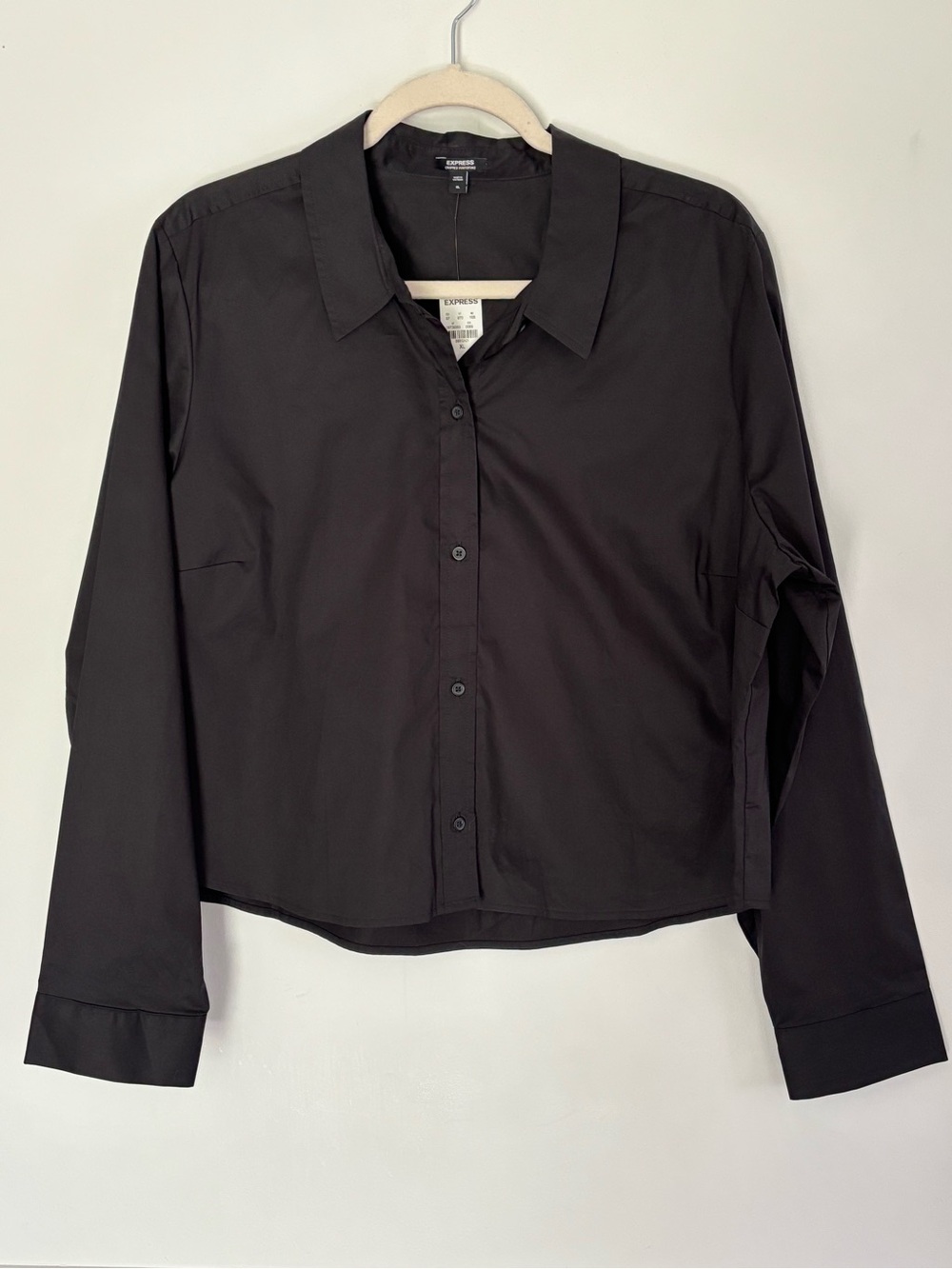 Express Women’s Black Button Shirt Size XL New Classic Timeless F13